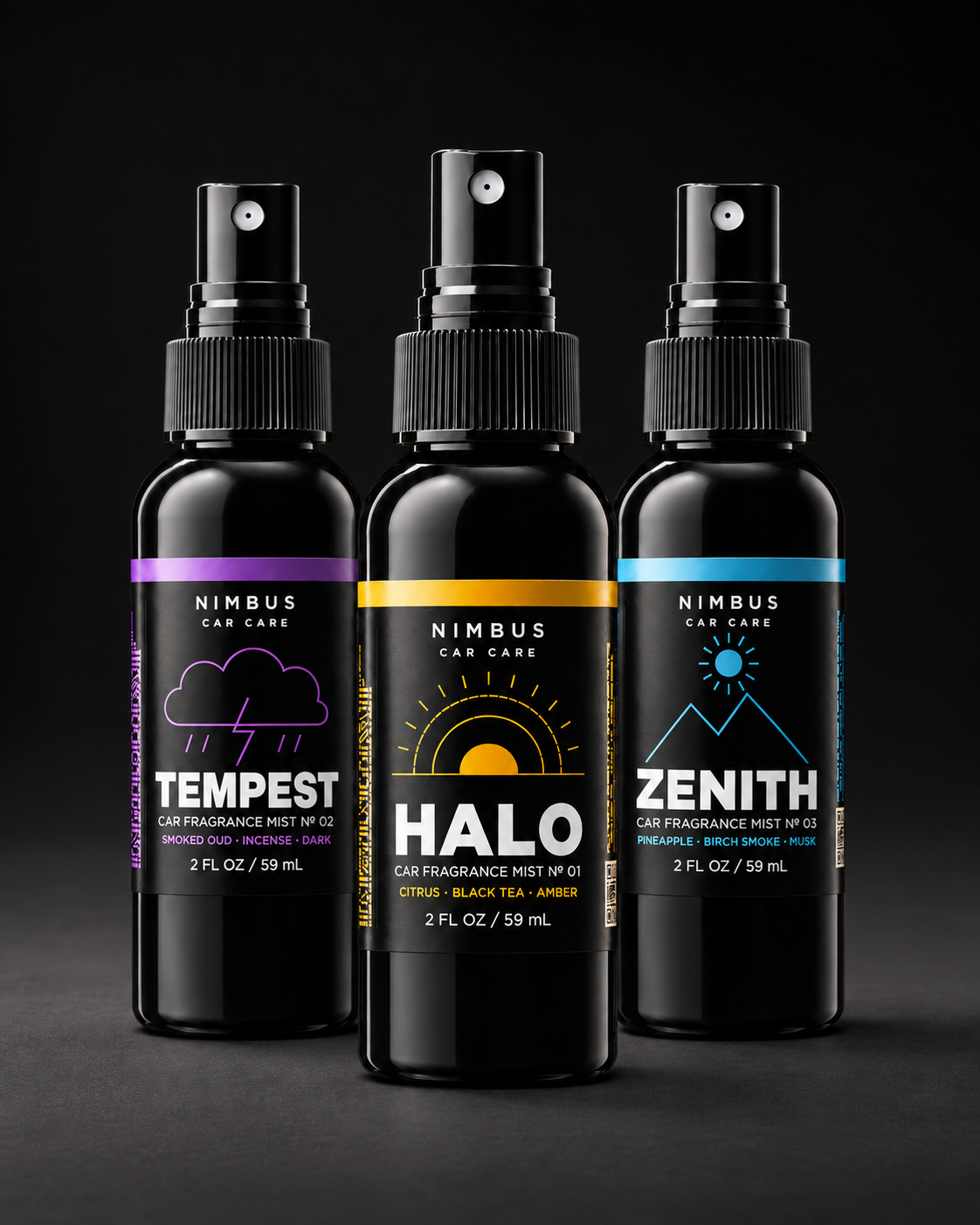 The three NIMBUS skies — Halo, Tempest and Zenith